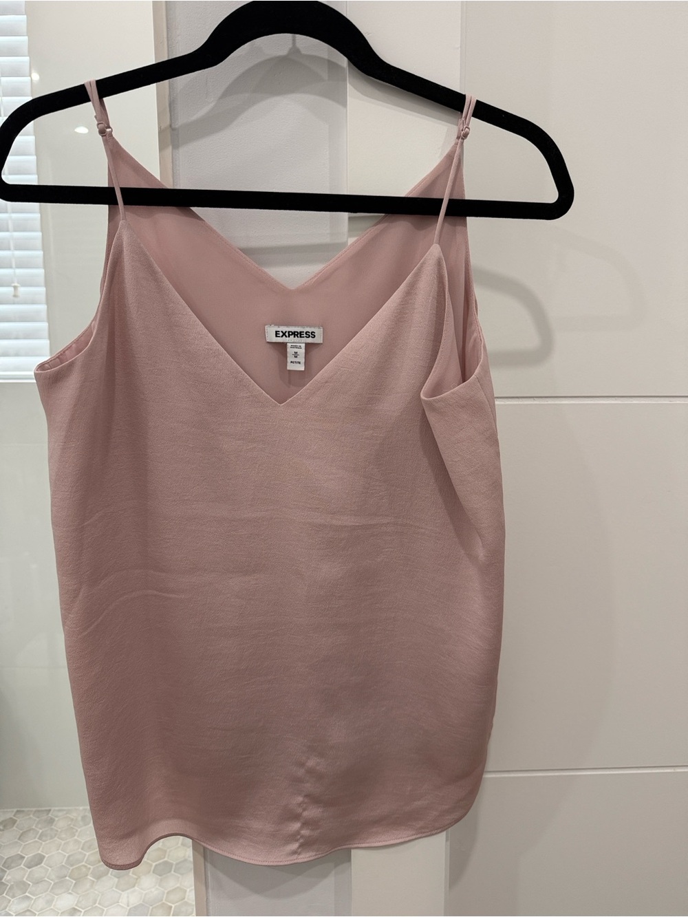 Express Dusty Rose V-Neck Satin Cami